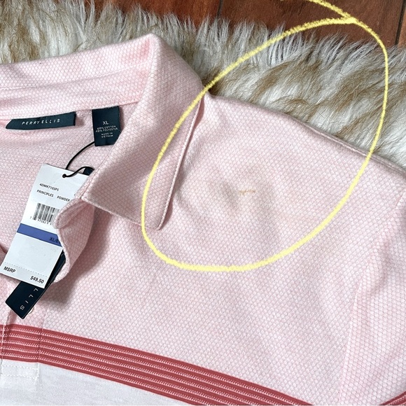 Perry Ellis powder pink polo shirt - Picture 5 of 5